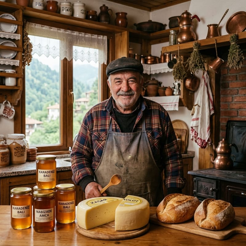 Nabizade Amca'nın köy evi mutfağı